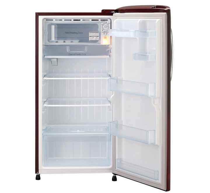 LG 215 L Direct Cool Single Door 4 Star Refrigerator  (Scarlet Charm GL-B221ASCY)